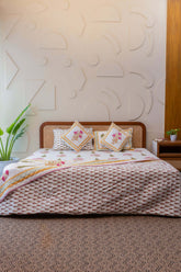 Regal Patterns Hand Block Print Premium Bed Linen Set (6 Pieces)