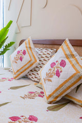 Regal Patterns Hand Block Print Premium Bed Linen Set (6 Pieces)