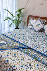 Elegant Impressions Hand Block Print Premium Bed Linen Set (6 Pieces) + Dining Set