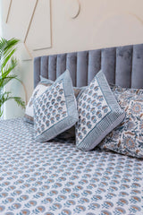 Rustic Charm Hand Block Print Premium Bed Linen Set (6 Pieces)