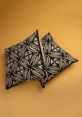 Modern Mosaic Applique Work Cotton Cushion Cover