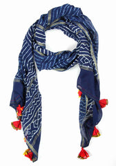 Comely Ardour Cotton Silk Hand Block Printed Chanderi Dupatta