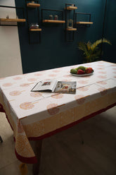 Dynamic Duet Hand block Print Table Cover