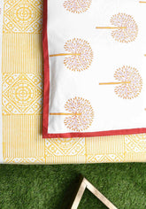 Dynamic Duet Premium Cotton Hand Block Print Bedsheet