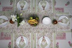 Maroon Mash Hand block Print Table Cover