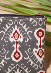 Olive Shaft HandBlock Print Fabric Multiutility Pouch