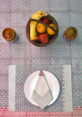 Pearly Pink Hand block Print Table Cover
