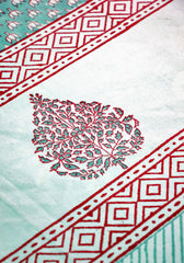 Pearly Pink Hand block Print Table Cover