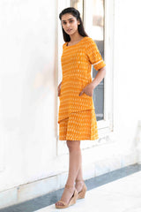 Perfect Summer Double Layer Ikat Cotton Dress
