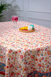 Calm Oasis Hand Block Print Premium Cotton Table Cover