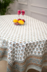 Rustic Charm Hand Block Print Prermium Cotton Table Cover