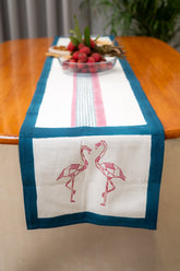 Rosalia hand block print prermium cotton Table runner