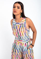 Avisha Cotton Ikat Jump Suit