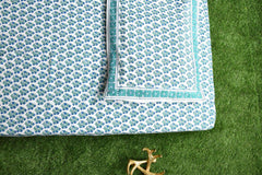 Chloranthium Premium Cotton Hand Block Print Bedsheet