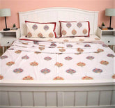 Beach Sand Premium Cotton Hand Block Print Bedsheet