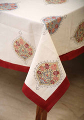 Beach Sand Hand Block Print Cotton Table Cover