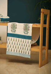Bluebell Hand Block Print Bath Towel