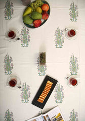BlueBell Hand Block Print Cotton Table Cover