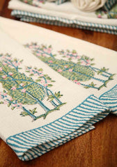 Bluebell Block Print Hand Towel