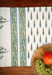 Bluebell Hand Block Print Table Runner