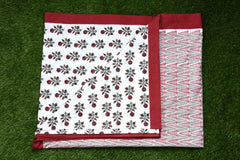 Cherry Blossom Premium Cotton Hand Block Print Bedsheet