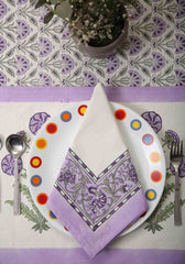 Diana Bud Hand Block Print Placemat & Napkin Set