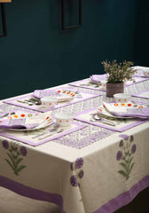 Diana Bud Hand Block Print Placemat & Napkin Set