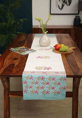 Fancy Vine Hand Block Print Table Runner