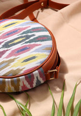 Multicoloured Ikat Fabric Sling Bag