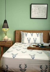 Muscari Bedsheet Premium Cotton Hand Block Print Bedsheet