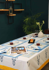Muscari Hand Block Print Placemat & Napkin Set
