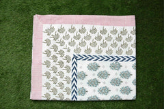 Nurtured By Nature Premium Cotton Hand Block Print Bedsheet