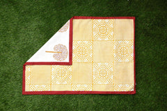 Dynamic Duet Premium Cotton Hand Block Print Bedsheet
