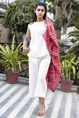 Prettylicious Princess A-Line, Front open Ikat Overlay