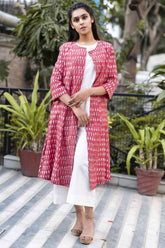 Prettylicious Princess A-Line, Front open Ikat Overlay