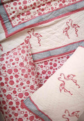 Rosalia Hand Block Print Bedsheet + Comforter