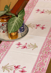 Rosy Bud Hand Block Print Table Runner