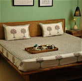 Sea Chase Bedsheet Premium Cotton Hand Block Print Bedsheet