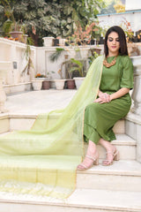 Silken Green Silk Suitset