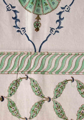 Spring Stone Hand Block Print Cotton Table Cover