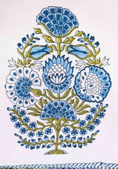 Tranquil Mist Premium Cotton Hand Block Print Bedsheet
