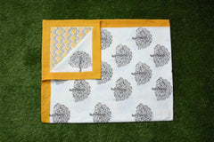 Silent Night Premium Cotton Hand Block Print Bedsheet