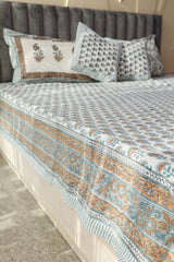 Rustic Charm Hand Block Print Premium Bed Linen Set (6 Pieces)