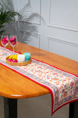Calm Oasis Hand Block Print Premium Cotton Table Runner