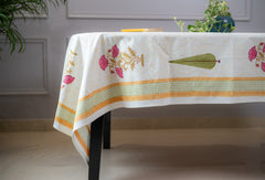 Regal Patterns hand block print premium cotton table cover + placemat napkin set