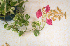 Regal Patterns hand block print premium cotton table cover + placemat napkin set