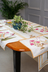Regal Patterns hand block print premium cotton Table runner + placemat napkin set