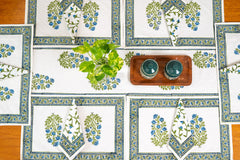 Elegant Impressions hand block print premium cotton Table runner + placemat napkin set