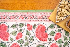 Whispering Meadows Hand Block Print Premium Cotton Table Runner