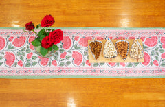 Whispering Meadows Hand Block Print Premium Cotton Table Runner
